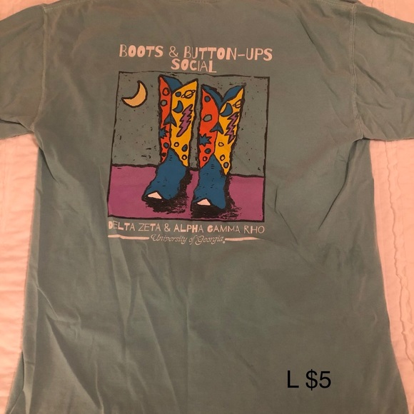 Comfort Colors Tops Delta Zeta Uga Tshirt Poshmark